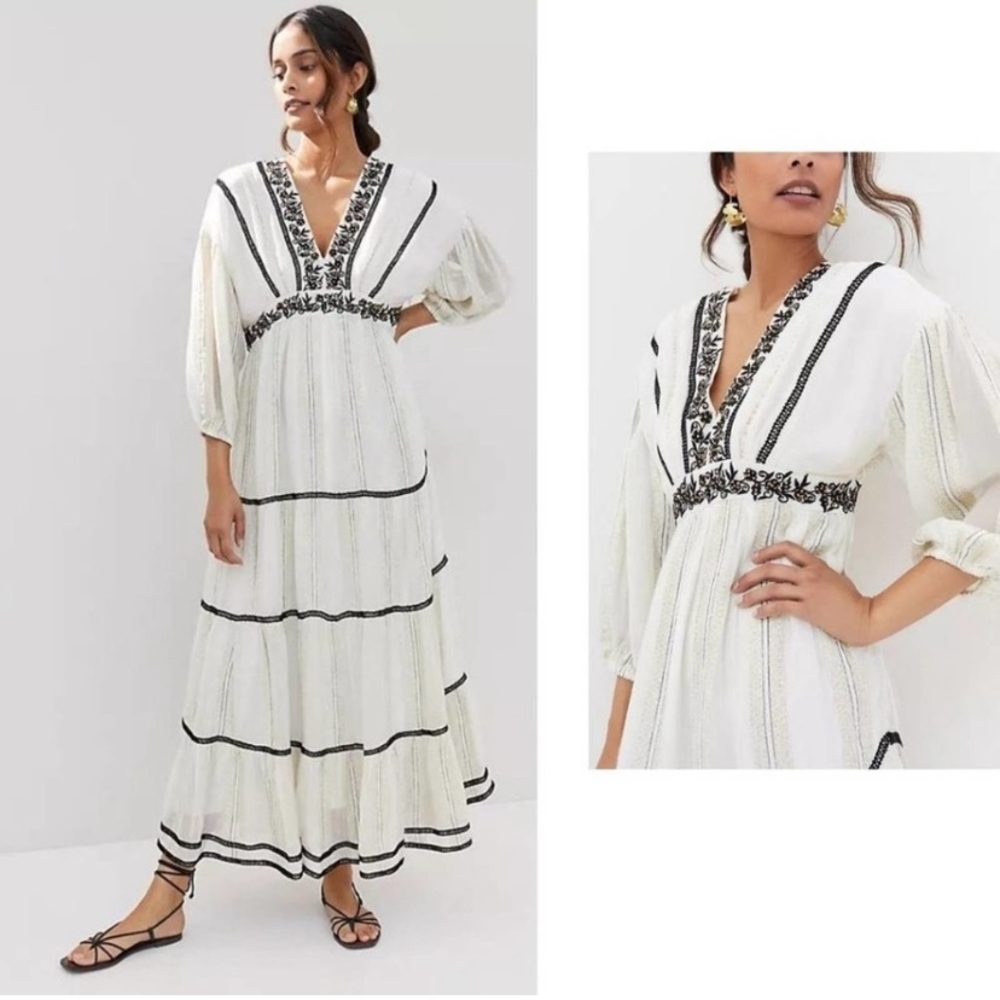 Anthropologie Sequined Shimmer Maxi Dress Small - Picture 2 of 7